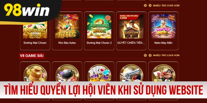 Tìm hiểu quyền lợi hội viên khi sử dụng website